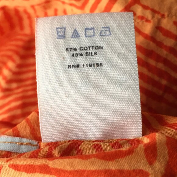 Martin + OSA Orange Silk Blend V-Neck Halter Top Women Size 2 - Picture 6 of 6